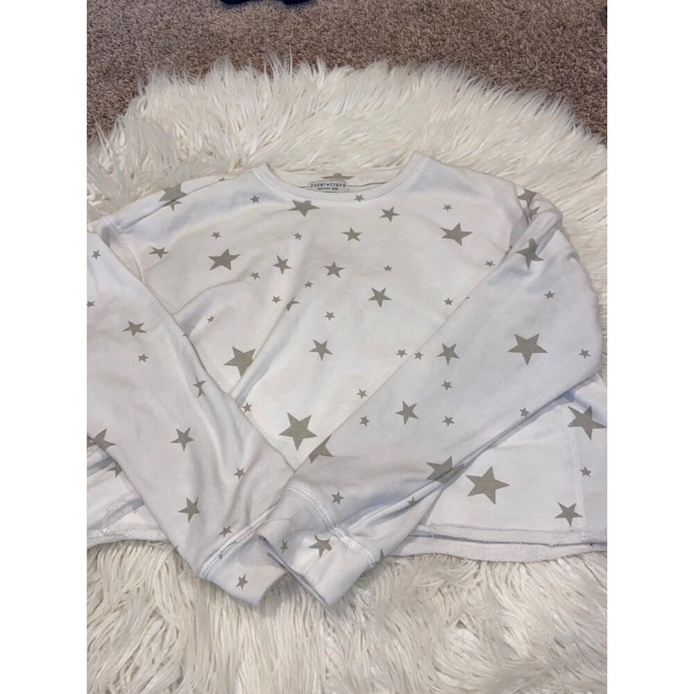 Medium Paper Crane white cropped star Sweatshirt